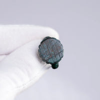 Bronze Ring with Scalloped Bezel & Cross-Hatched Design – “Theodorus” (3rd–7th c. AD) – EU 57 / US 8.5 Aurora Antiqua