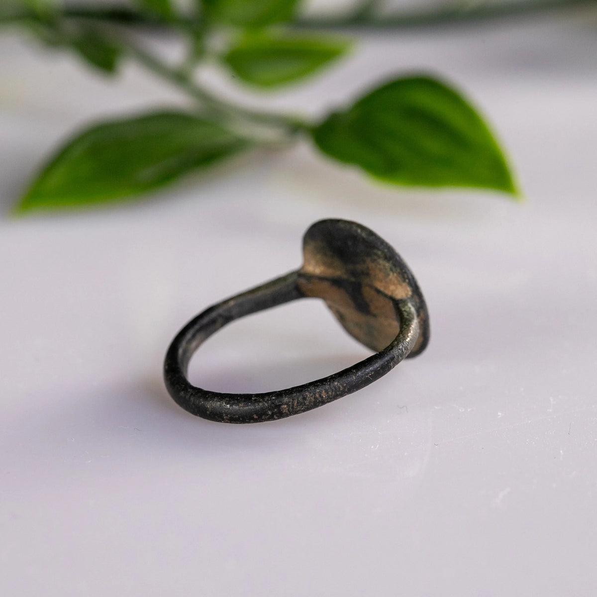 Byzantine Bronze Ring 'Symmachos' (8th-10th c. AD) EU 58/US 8.5