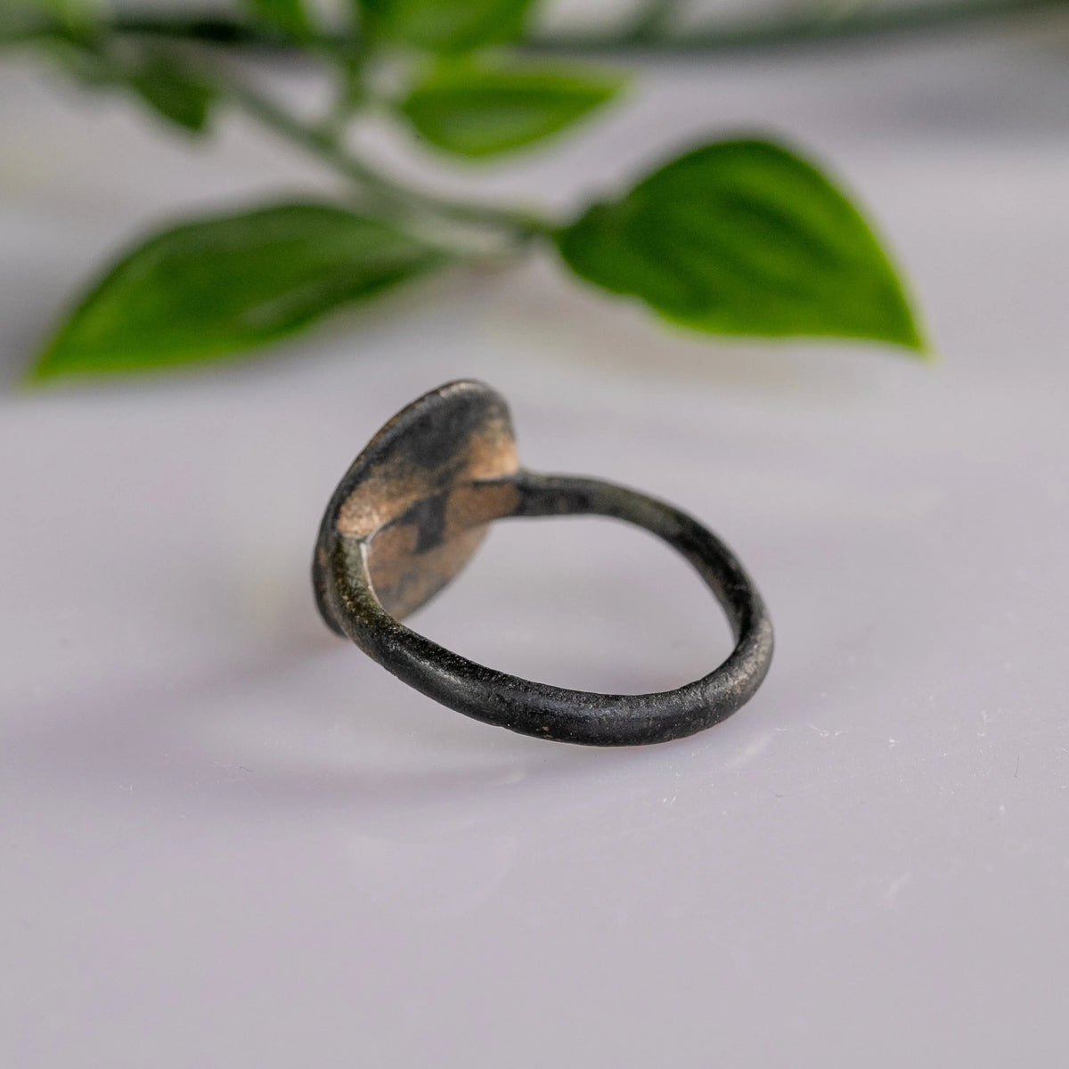 Byzantine Bronze Ring 'Symmachos' (8th-10th c. AD) EU 58/US 8.5