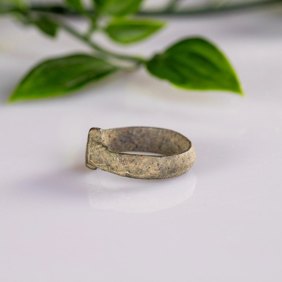 Medieval Bronze Ring 'Adalbert' (9th-12th c. AD) EU 51/US 5.75