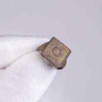“Tetricus” – Late Roman Bronze Ring with Enamelled Square Bezel (3rd–4th Century AD) – EU 45 / US 3.25 Aurora Antiqua
