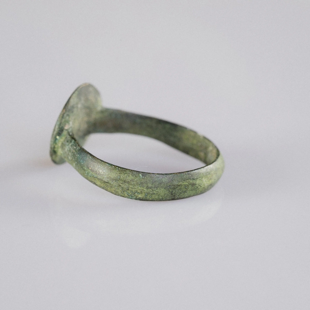 Medieval Bronze Signet Ring 'Godric' (10th-15th c. AD) EU 55/US 8