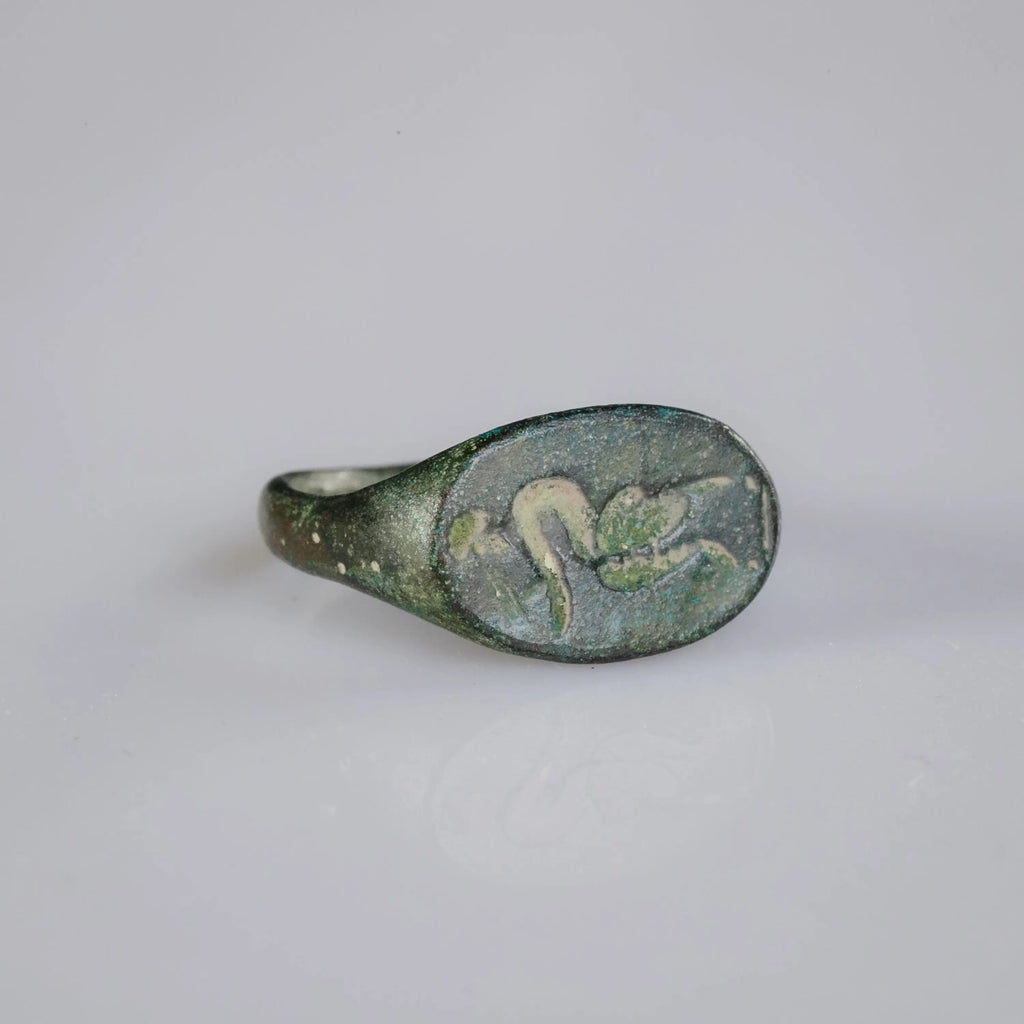 ‘Sylvanus’ – Roman Bronze Ring with Engraved Faun (1st–3rd Century AD) EU 50.5 / US 5.5 Aurora Antiqua