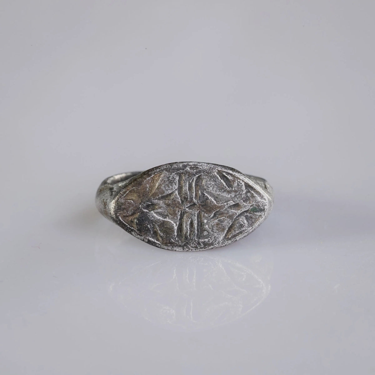 Medieval Silver Seal Ring 'Raimundus' (11th-13th c. AD) EU 50/US 5.25