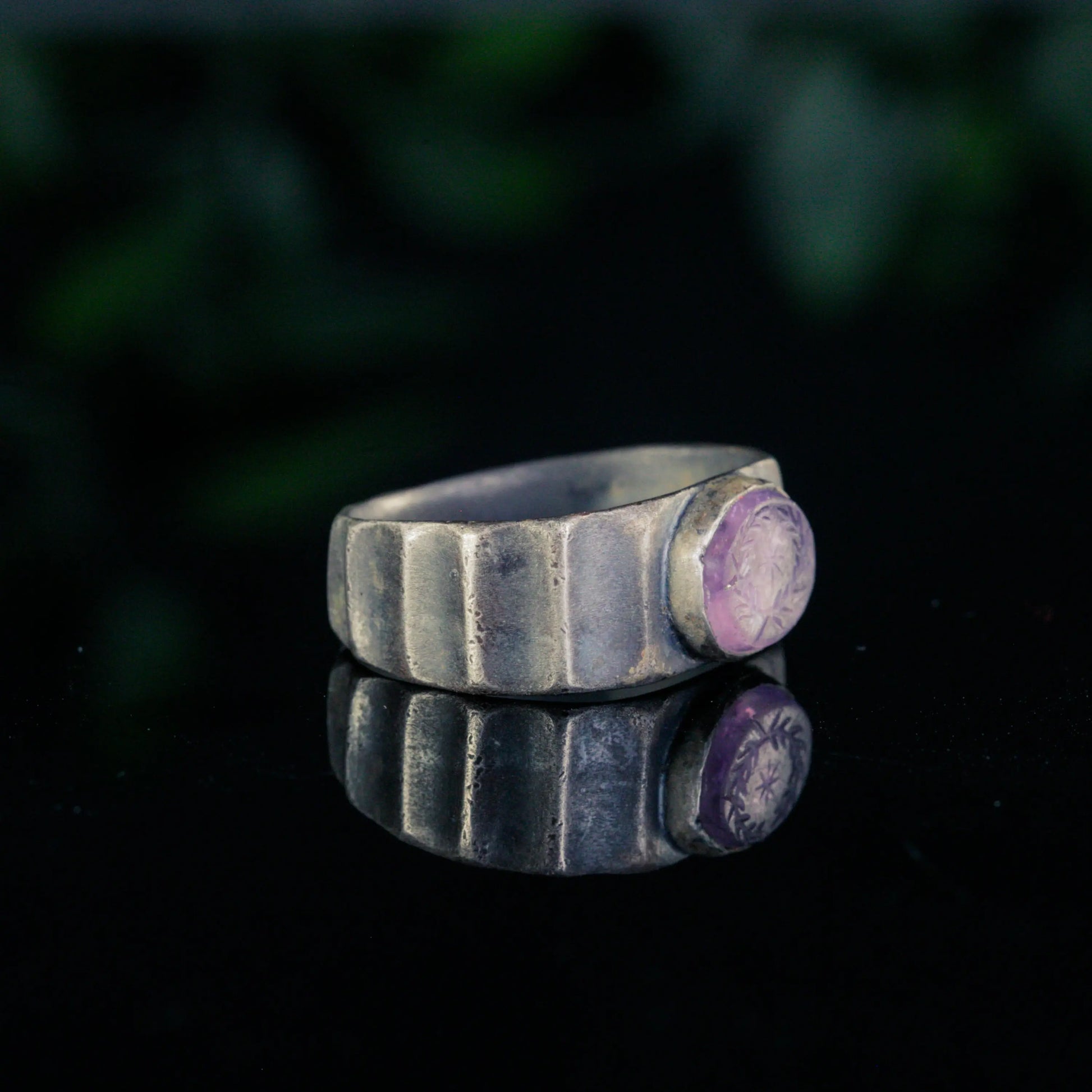 “Marcus” – Roman Silver Signet Ring with Intaglio Star & Laurel Wreath (3rd Century AD) – EU 58 / US 8.25 Aurora Antiqua