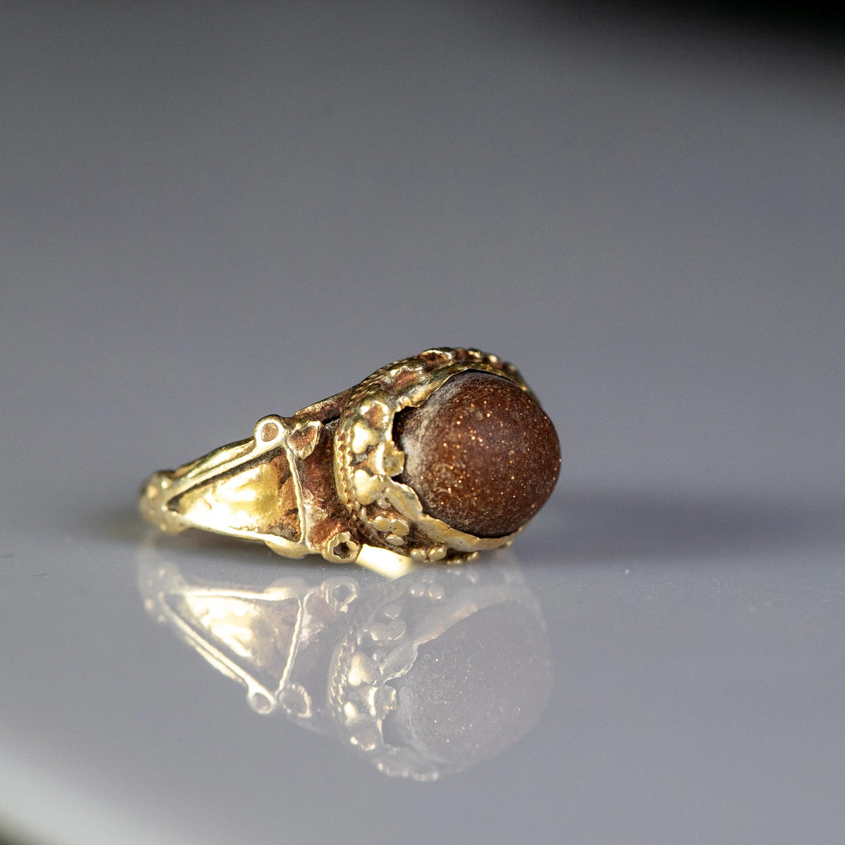 Roman Gold Ring 'Basil' (5th-7th c. AD) EU 56/US 7.6