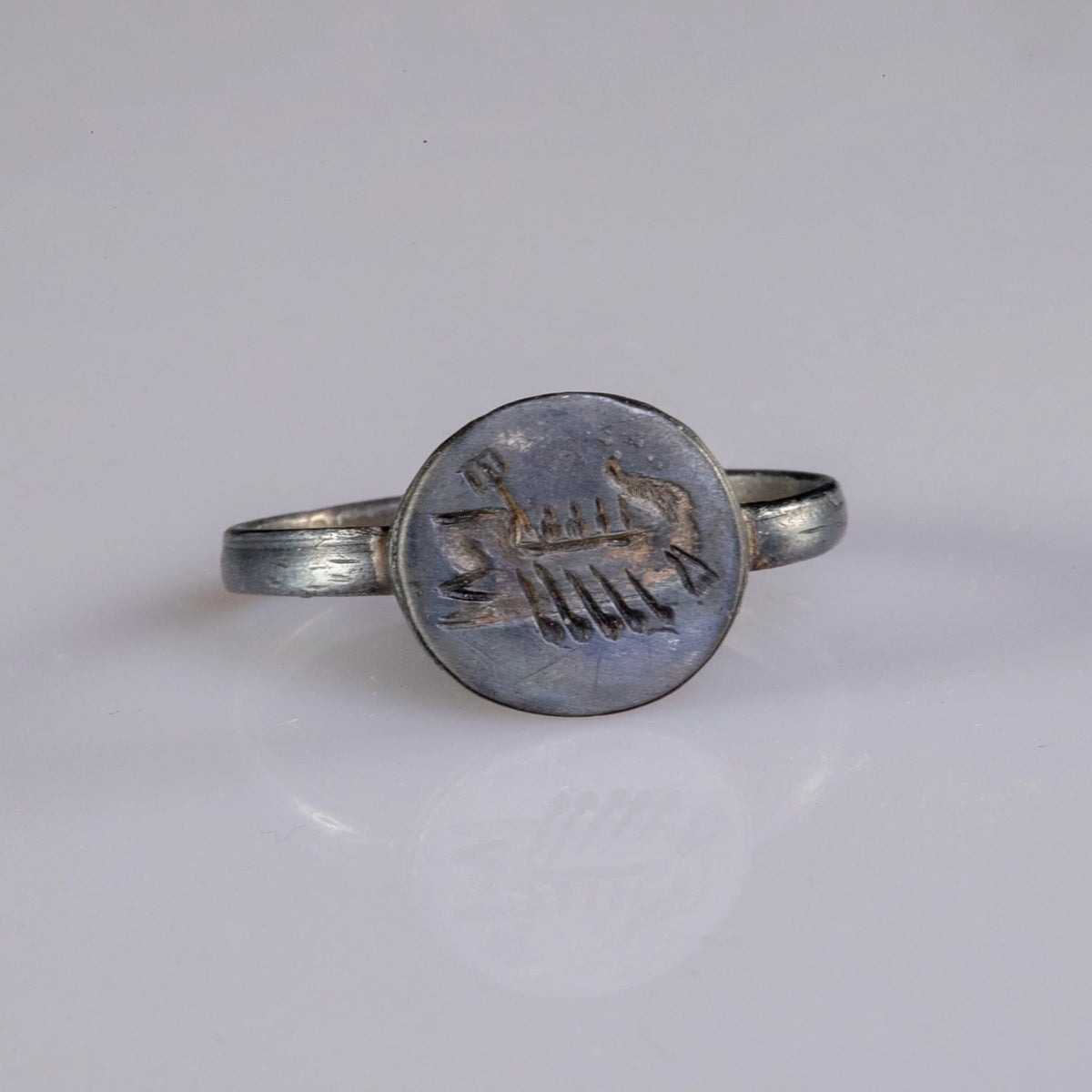 Roman Silver Seal Ring 'Lucius' (1st-2nd c. AD) EU 64/US 10.5
