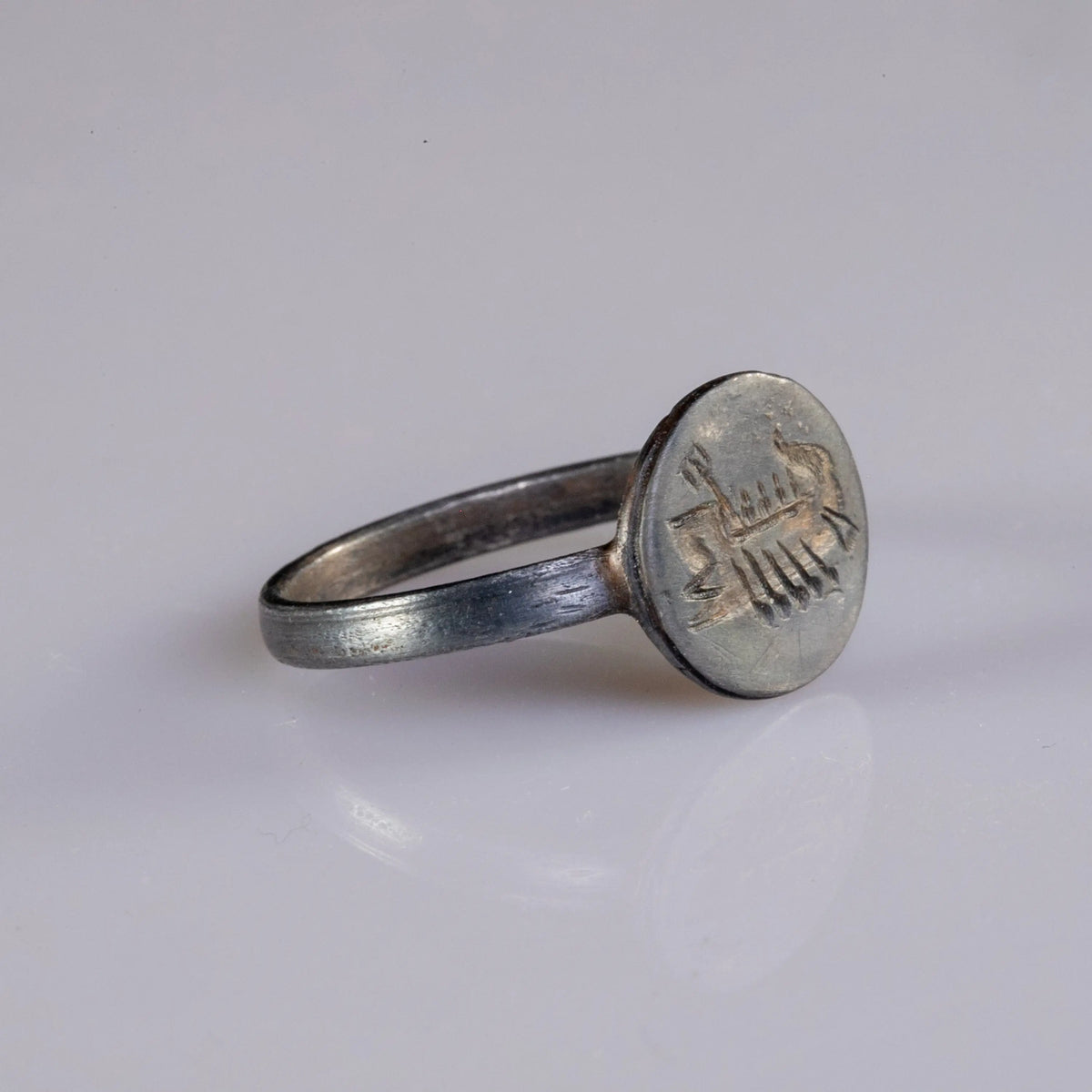 Roman Silver Seal Ring 'Lucius' (1st-2nd c. AD) EU 64/US 10.5