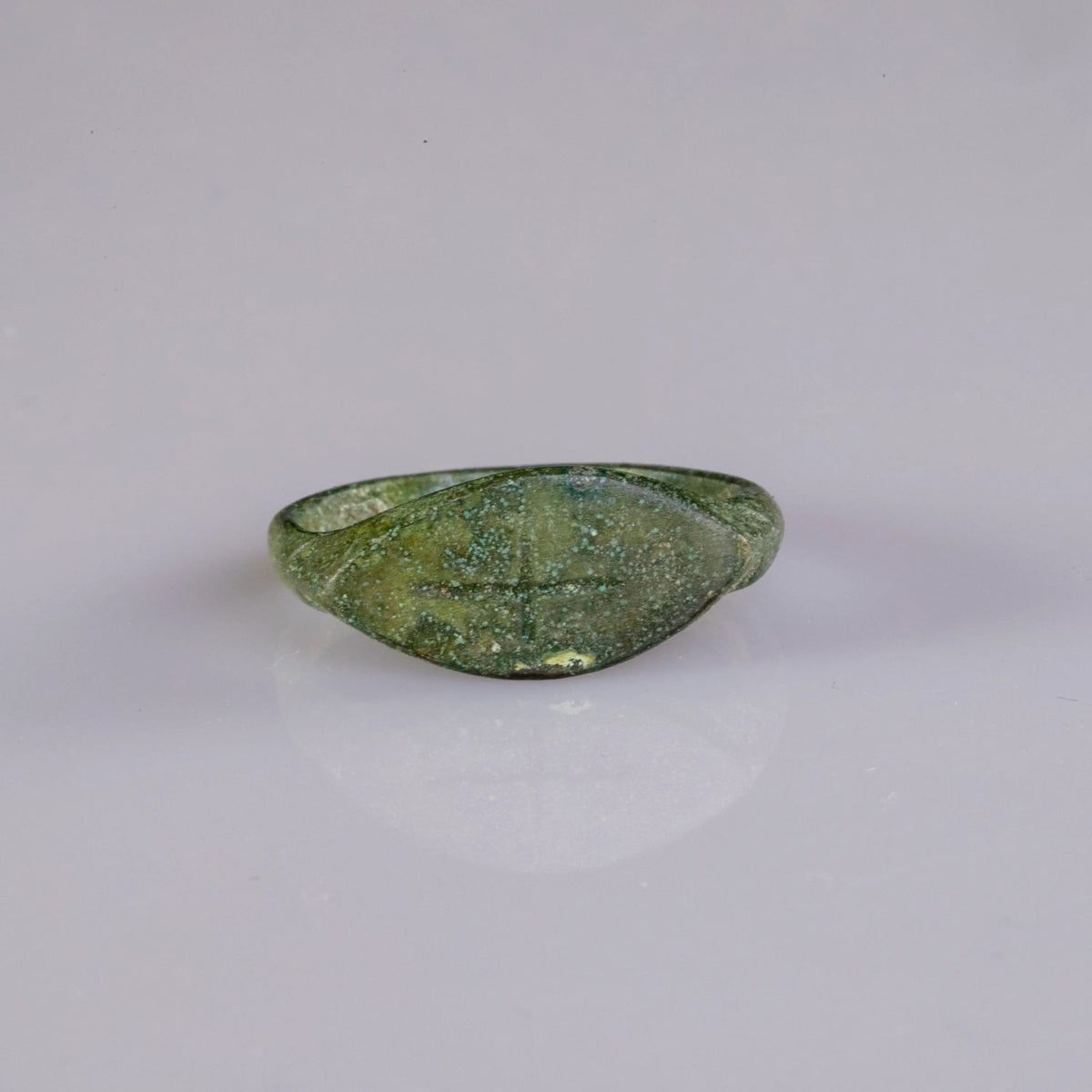 Late Roman Bronze Ring 'Constantinus' (4th-5th c. AD) EU 55/US 7.25