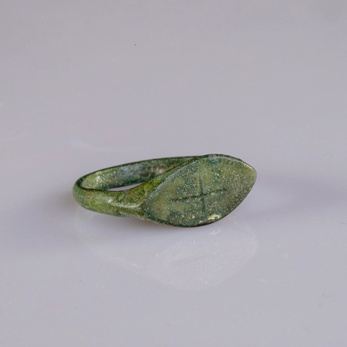 Late Roman Bronze Ring 'Constantinus' (4th-5th c. AD) EU 55/US 7.25