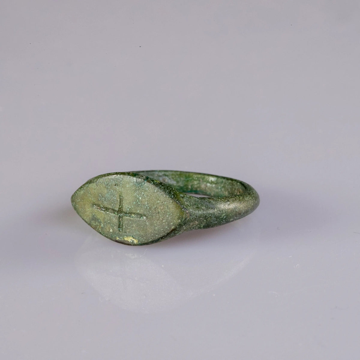 Late Roman Bronze Ring 'Constantinus' (4th-5th c. AD) EU 55/US 7.25