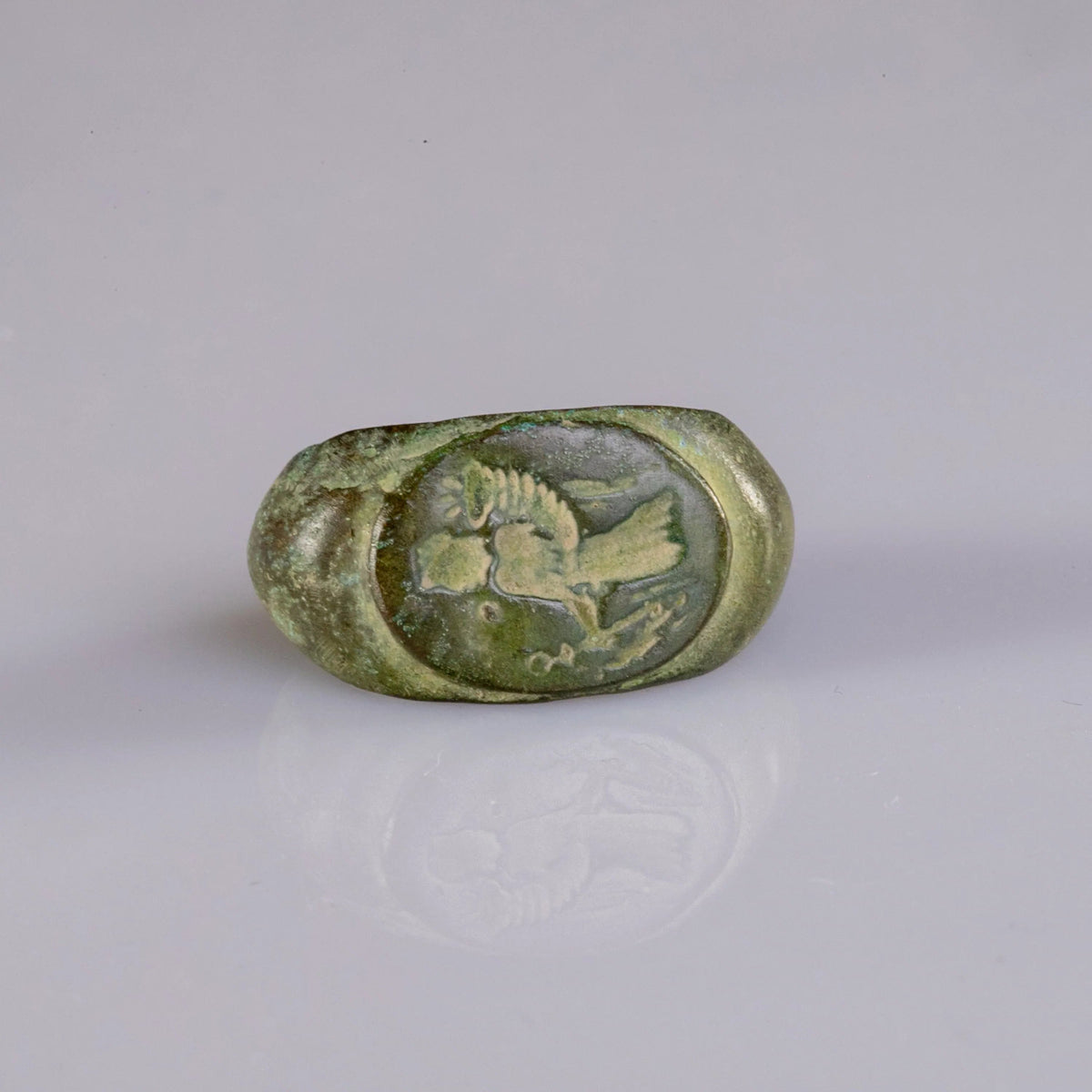 Roman Bronze Signet Ring 'Livia' (2nd-3rd c. AD) EU 44/US 3