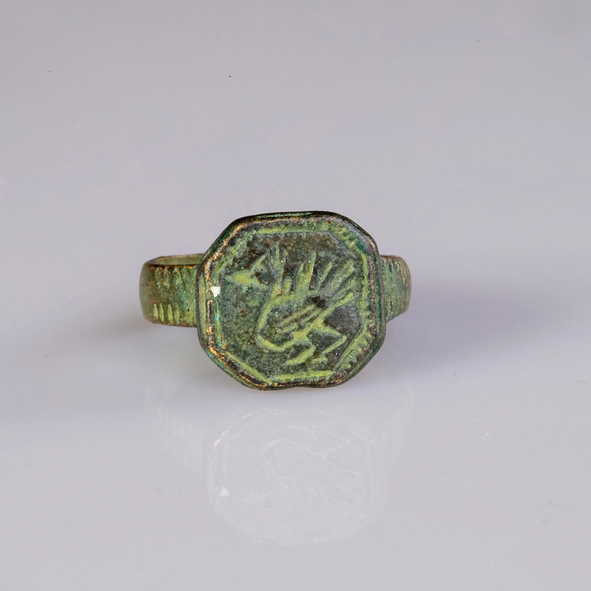 Roman Bronze Signet Ring 'Aelia' (2nd-3rd c. AD) EU 51/US 5.5