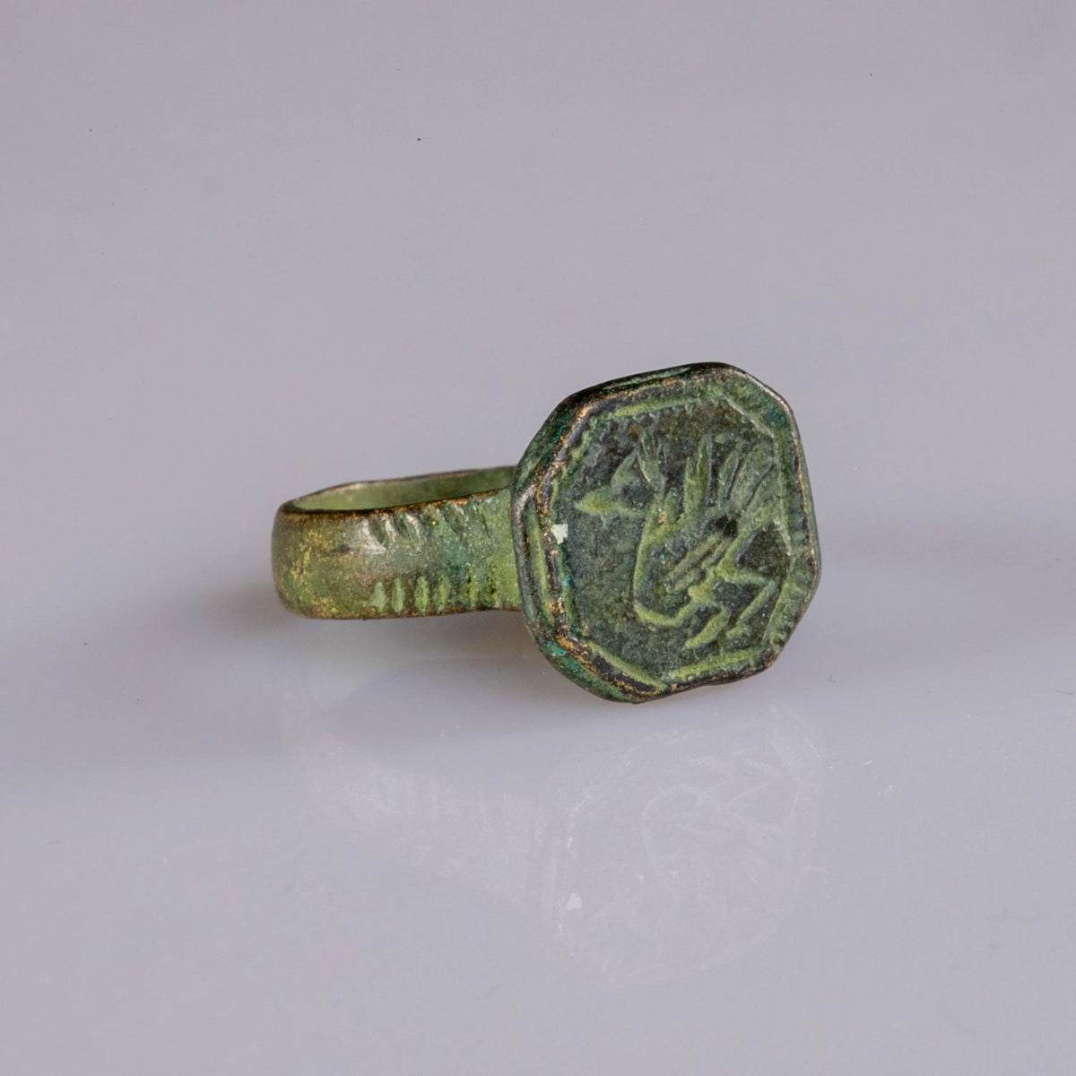 Roman Bronze Signet Ring 'Aelia' (2nd-3rd c. AD) EU 51/US 5.5