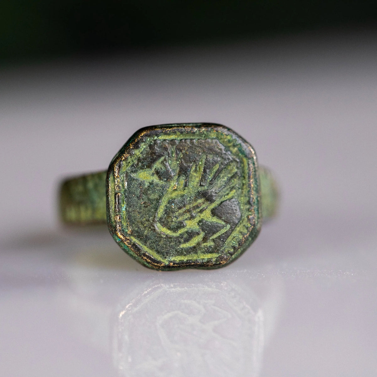 Roman Bronze Signet Ring 'Aelia' (2nd-3rd c. AD) EU 51/US 5.5