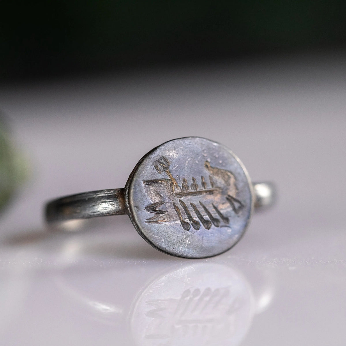Roman Silver Seal Ring 'Lucius' (1st-2nd c. AD) EU 64/US 10.5