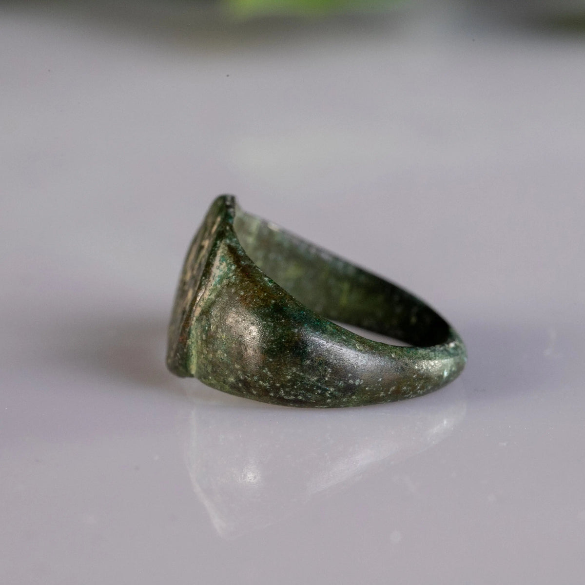 Roman Bronze Signet Ring 'Silvanus' (2nd-3rd c. AD) EU 54/US 7.75