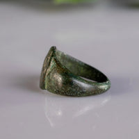“Silvanus” – Roman Bronze Signet Ring with Hunter Scene (2nd–3rd Century AD) – EU 54 / US 7.75 Aurora Antiqua