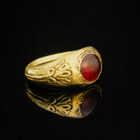 Roman High Karat Gold Ring with Carnelian Cabochon – 'Aelius' (2nd–3rd century AD) — view 8