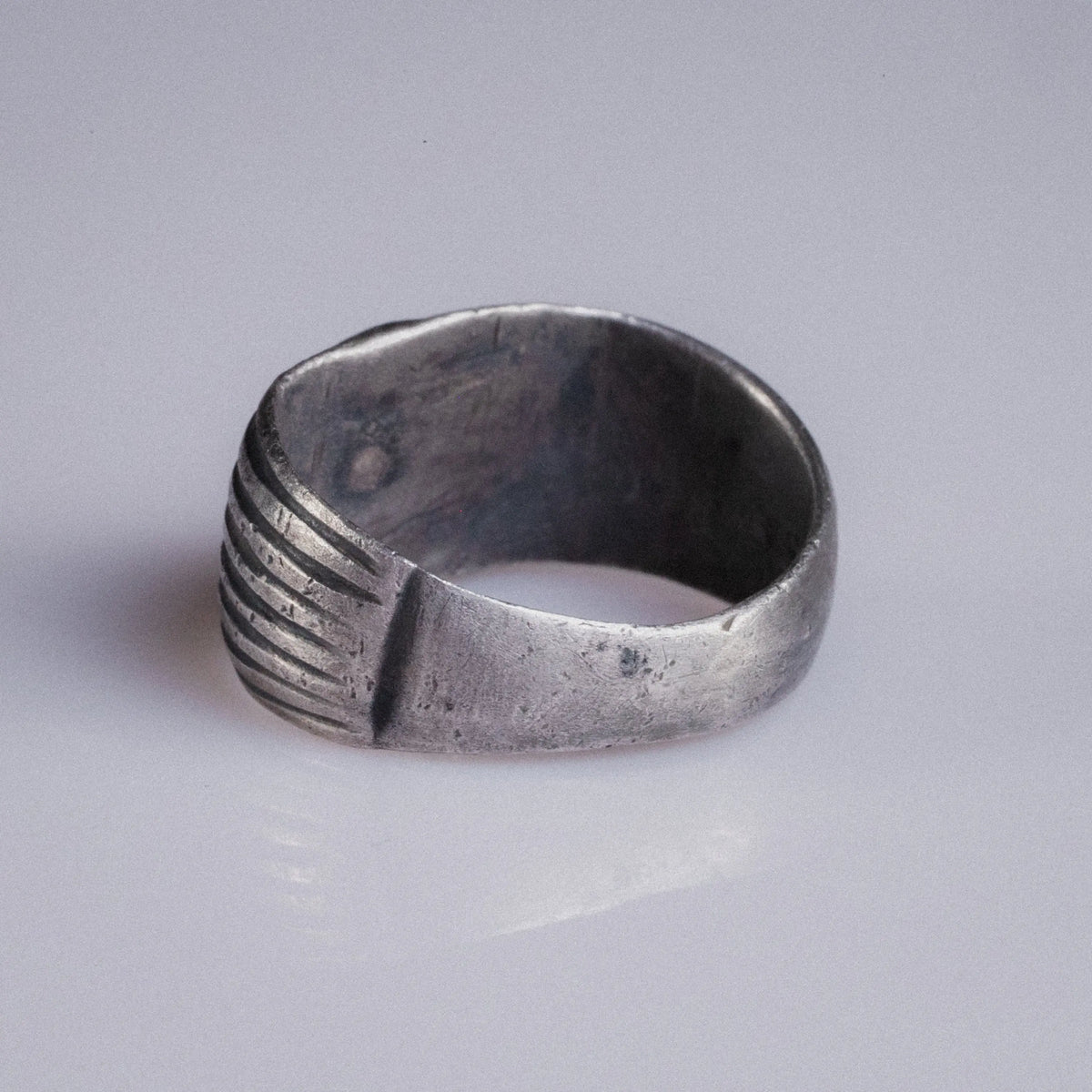 Roman Silver Ring 'Leo Astralis' (5th-6th c. AD) EU 59/US 9