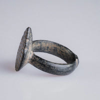 Medieval Bronze Ring with Leaf-Patterned Bezel – “Matthias” (11th–14th c. AD) – EU 55 / US 7.25 Aurora Antiqua