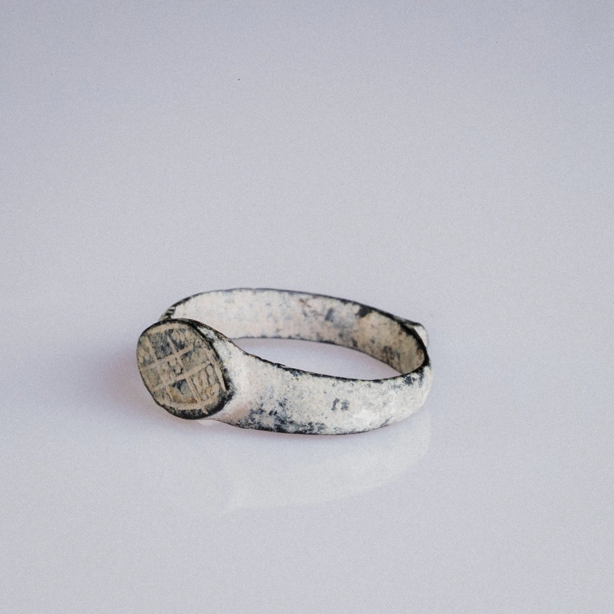 Roman Bronze Signet Ring 'Severus' (3rd-4th c. AD) EU 54/US 7
