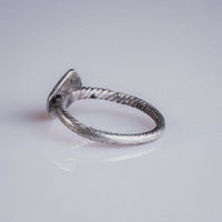 Early Medieval Silver Ring with Square Bezel – “Crescent” (7th–10th c. AD) – EU 58 / US 8.25 Aurora Antiqua