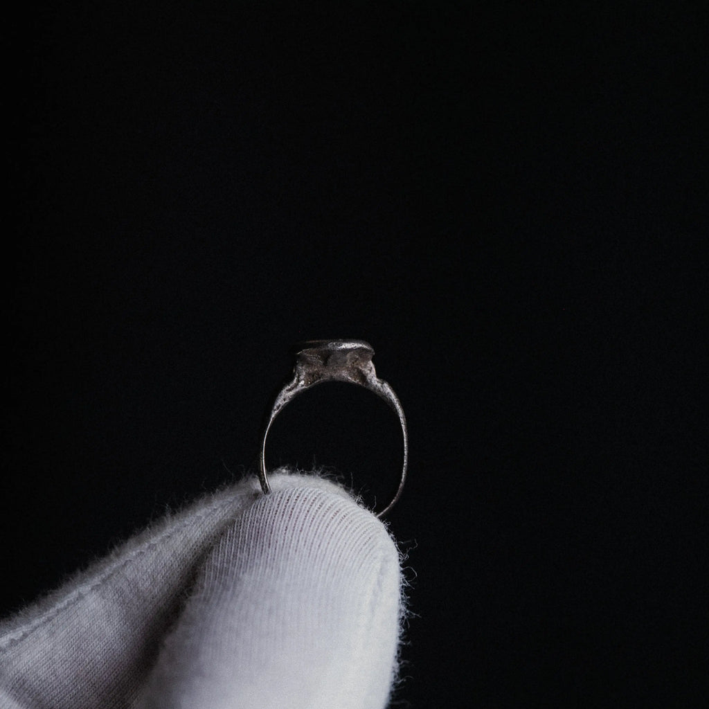 Early Medieval Silver Ring with Cross Motif – “Ward” (9th–12th c. AD) – EU 51 / US 5.75 Aurora Antiqua