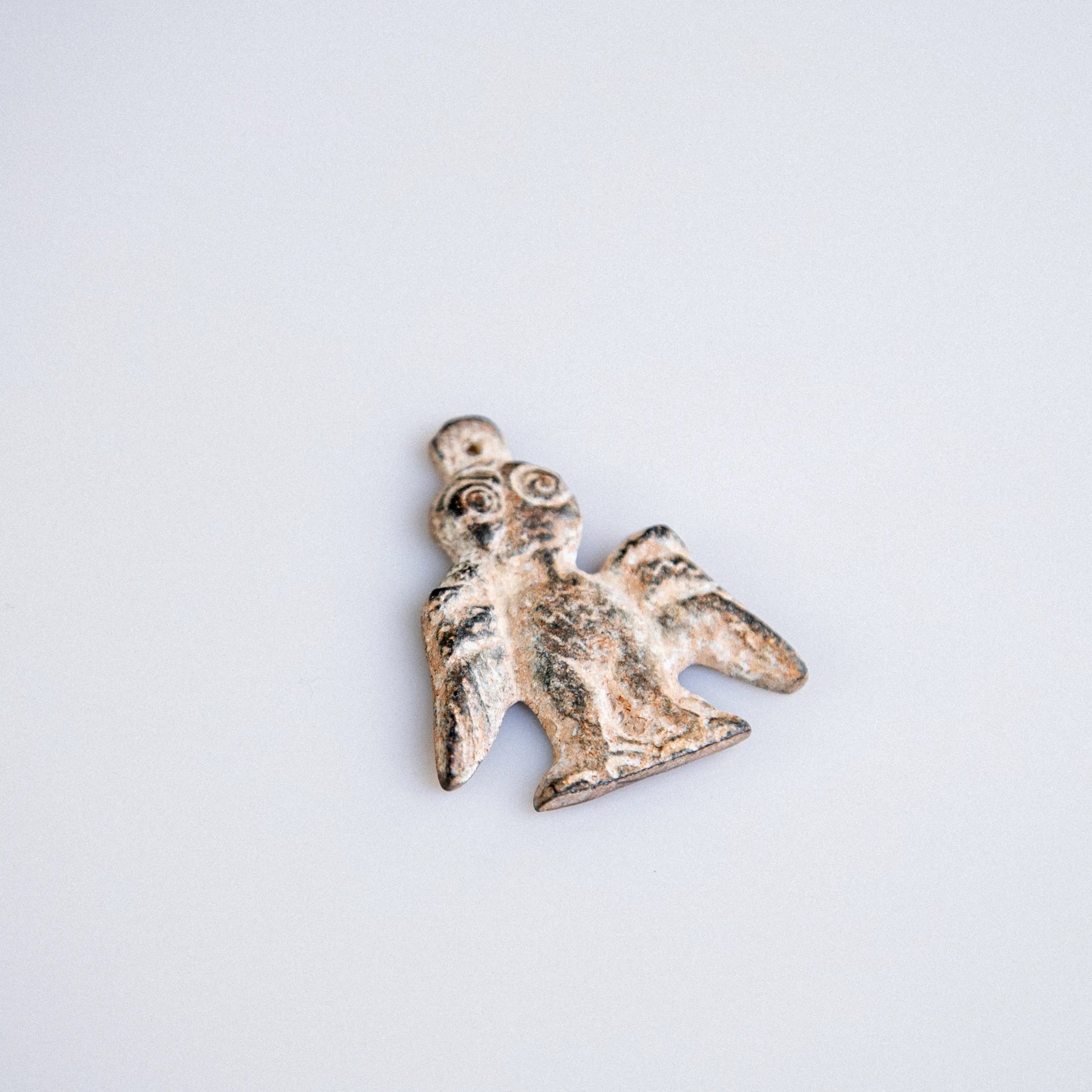 Roman Bronze Owl Pendant – “Noctua” (1st–3rd c. AD) Aurora Antiqua