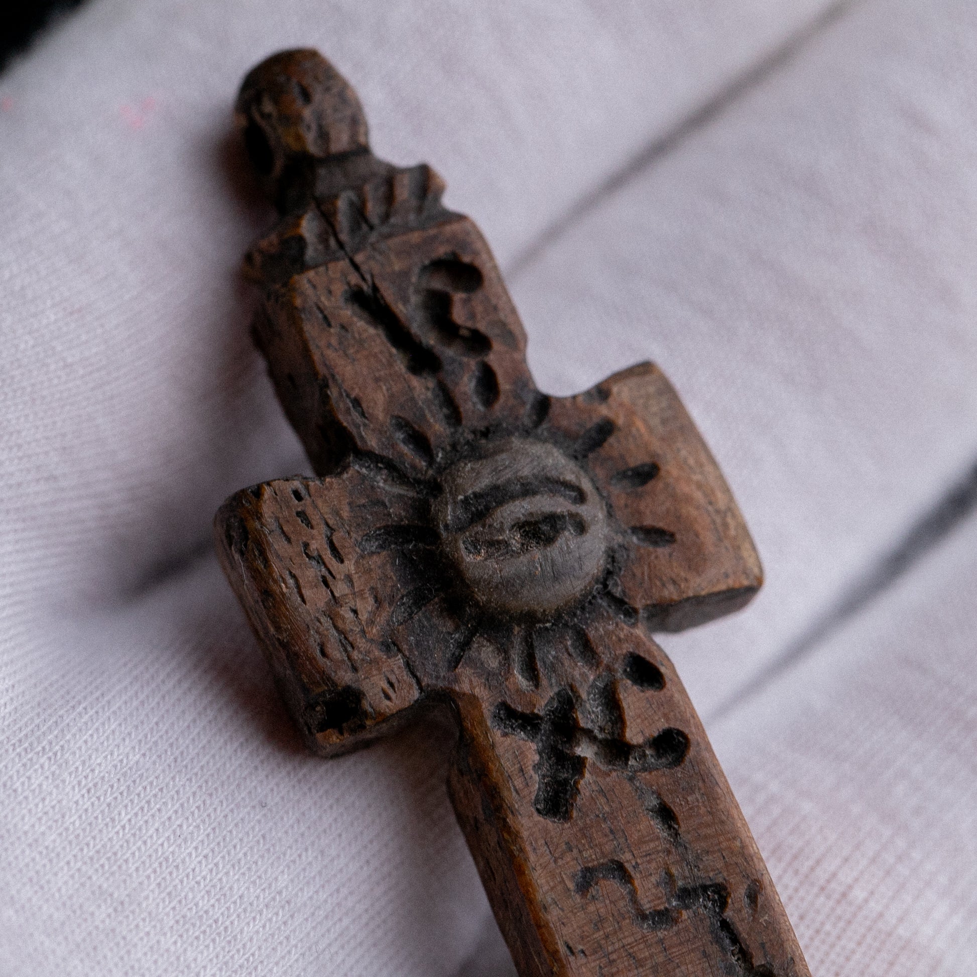 Byzantine Bone Devotional Cross with Christogram – “Ionas” (12th–15th c. AD) Aurora Antiqua
