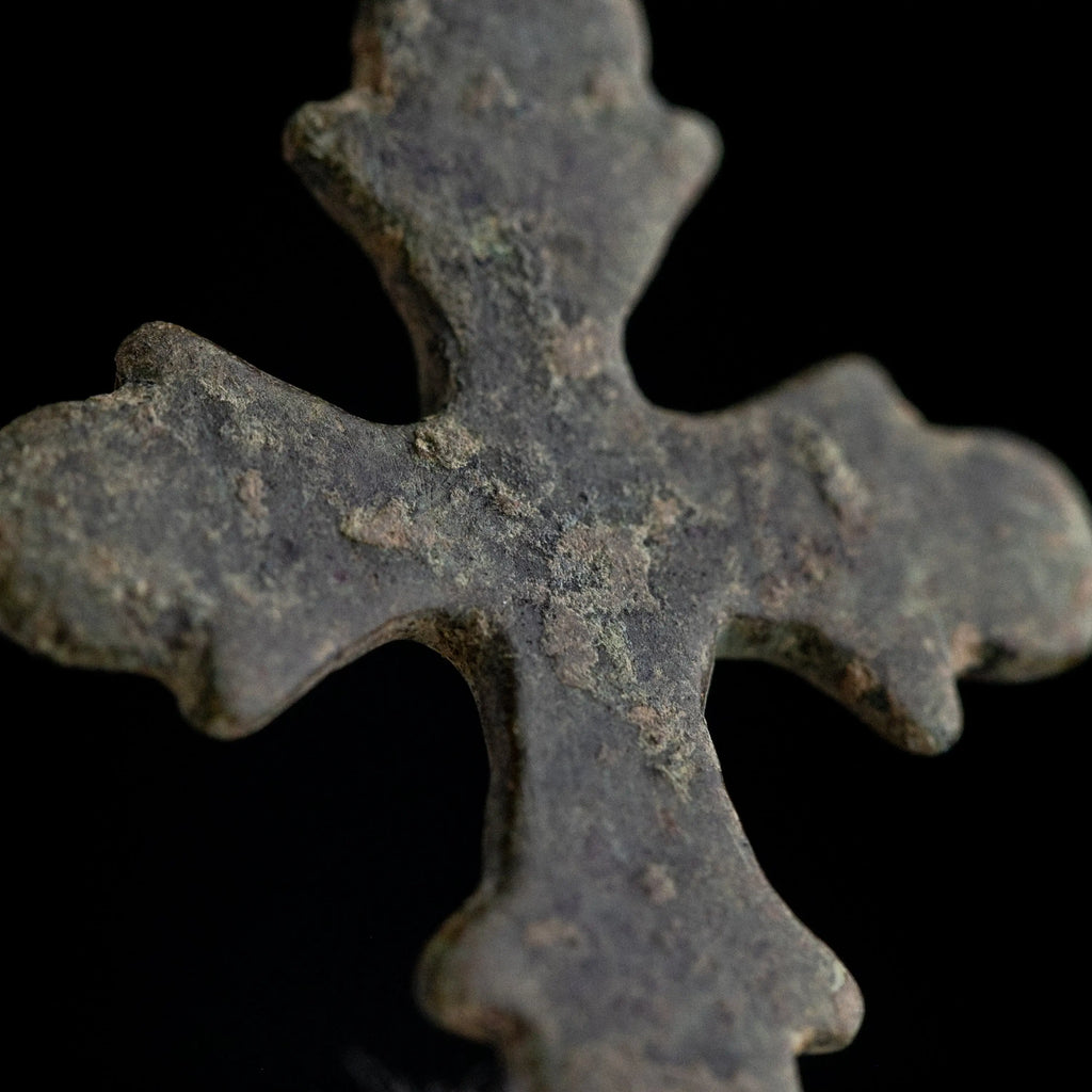 Medieval Bronze Cross Pendant – “Oswin” (11th–13th c. AD) Aurora Antiqua