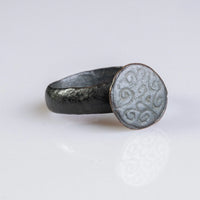 Medieval Bronze Military Seal Ring – “Adalric” (11th–13th c. AD) – EU 59 Aurora Antiqua