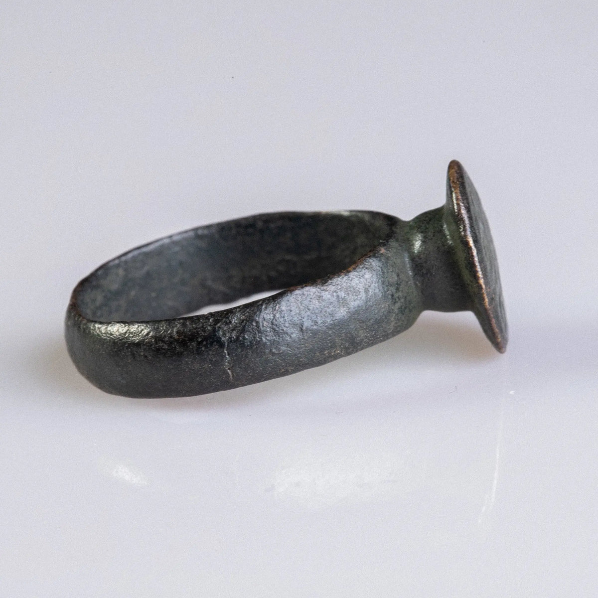 Medieval Bronze Seal Ring 'Adalric' (11th-13th c. AD) EU 59/US 9