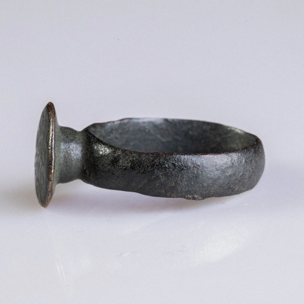 Medieval Bronze Seal Ring 'Adalric' (11th-13th c. AD) EU 59/US 9