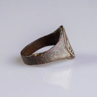Medieval Bronze Seal Ring – “Laurinus” (14th–15th c. AD) – EU 54 / US 6.75 Aurora Antiqua