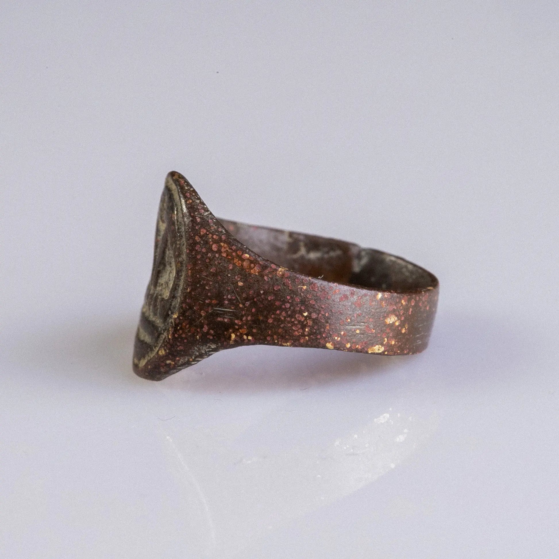 Medieval Bronze Seal Ring – “Laurinus” (14th–15th c. AD) – EU 54 / US 6.75 Aurora Antiqua