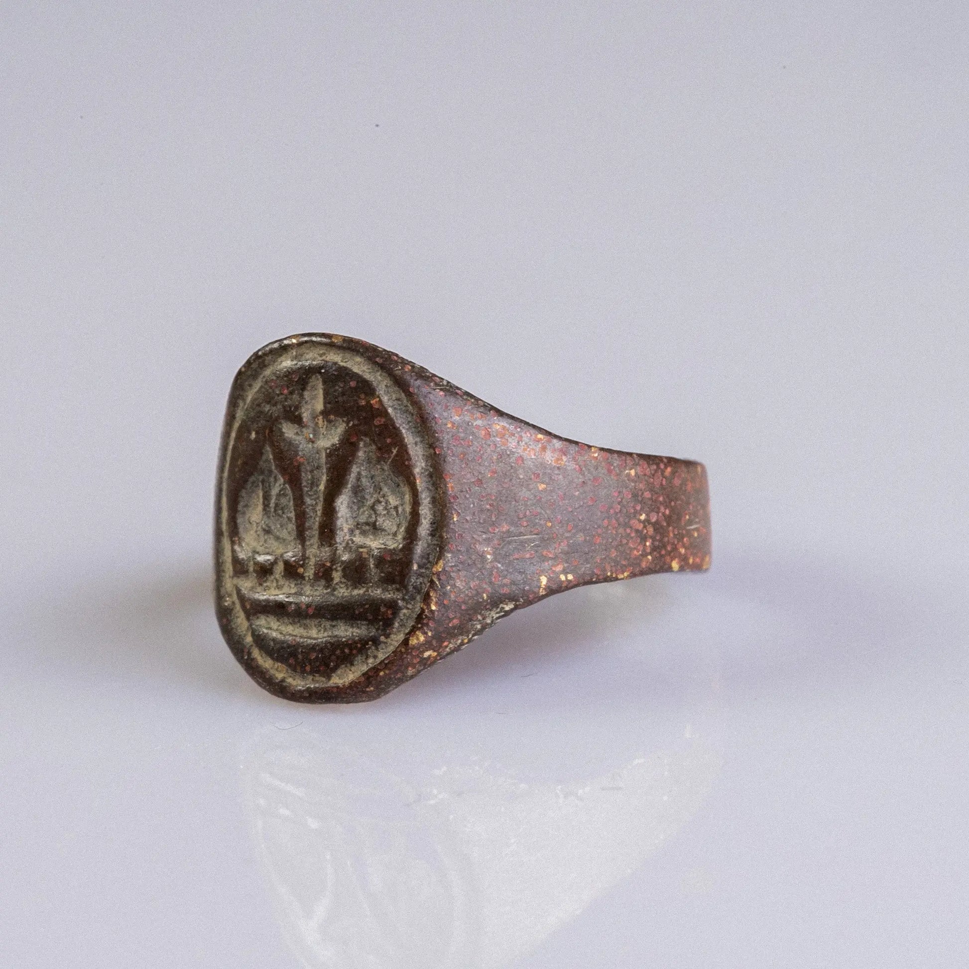 Medieval Bronze Seal Ring – “Laurinus” (14th–15th c. AD) – EU 54 / US 6.75 Aurora Antiqua