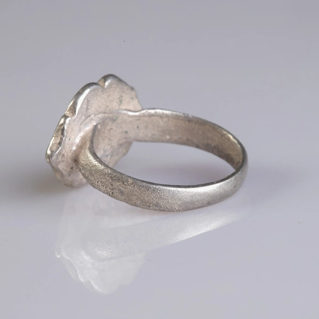 Medieval Silver Ring with Interlaced Star Motif – “Ivor” (12th–14th c. AD) – EU 55 / US 7.25 Aurora Antiqua