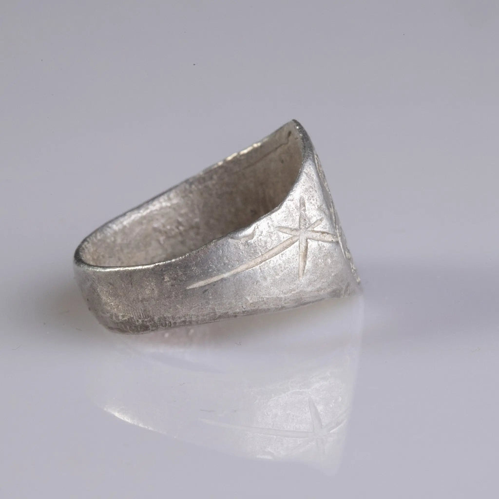 Medieval Silver Ring with Eagle Motif – “Hadric” (13th–15th c. AD) – EU 59 / US 8.75 Aurora Antiqua