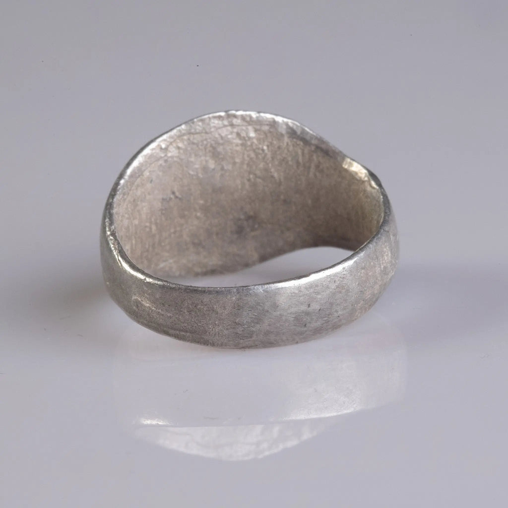 Medieval Silver Ring with Eagle Motif – “Hadric” (13th–15th c. AD) – EU 59 / US 8.75 Aurora Antiqua