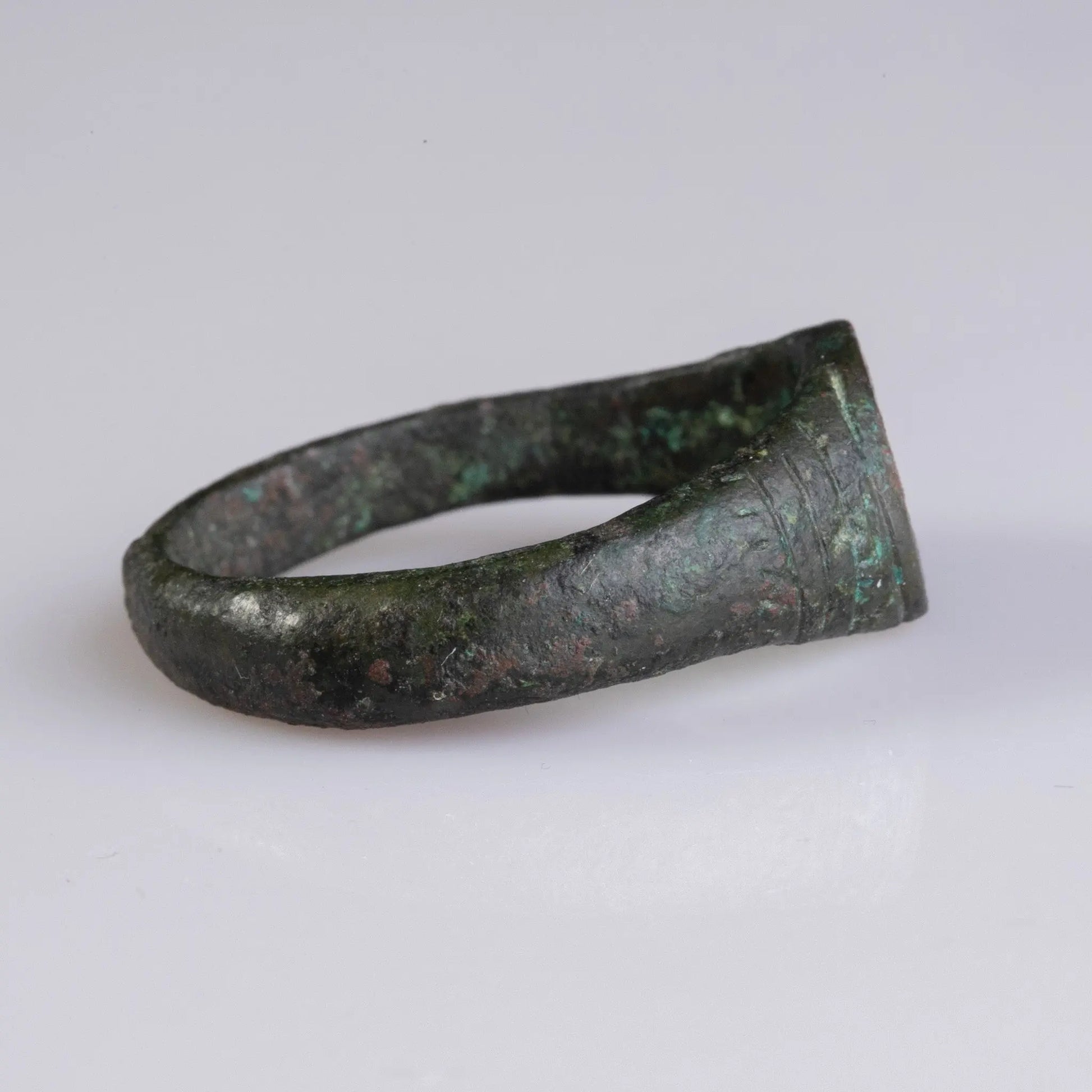 Late Medieval Bronze Signet Ring with Christian Motif – “Osman” (14th–16th c. AD) – EU 76 / US 15.5 Aurora Antiqua