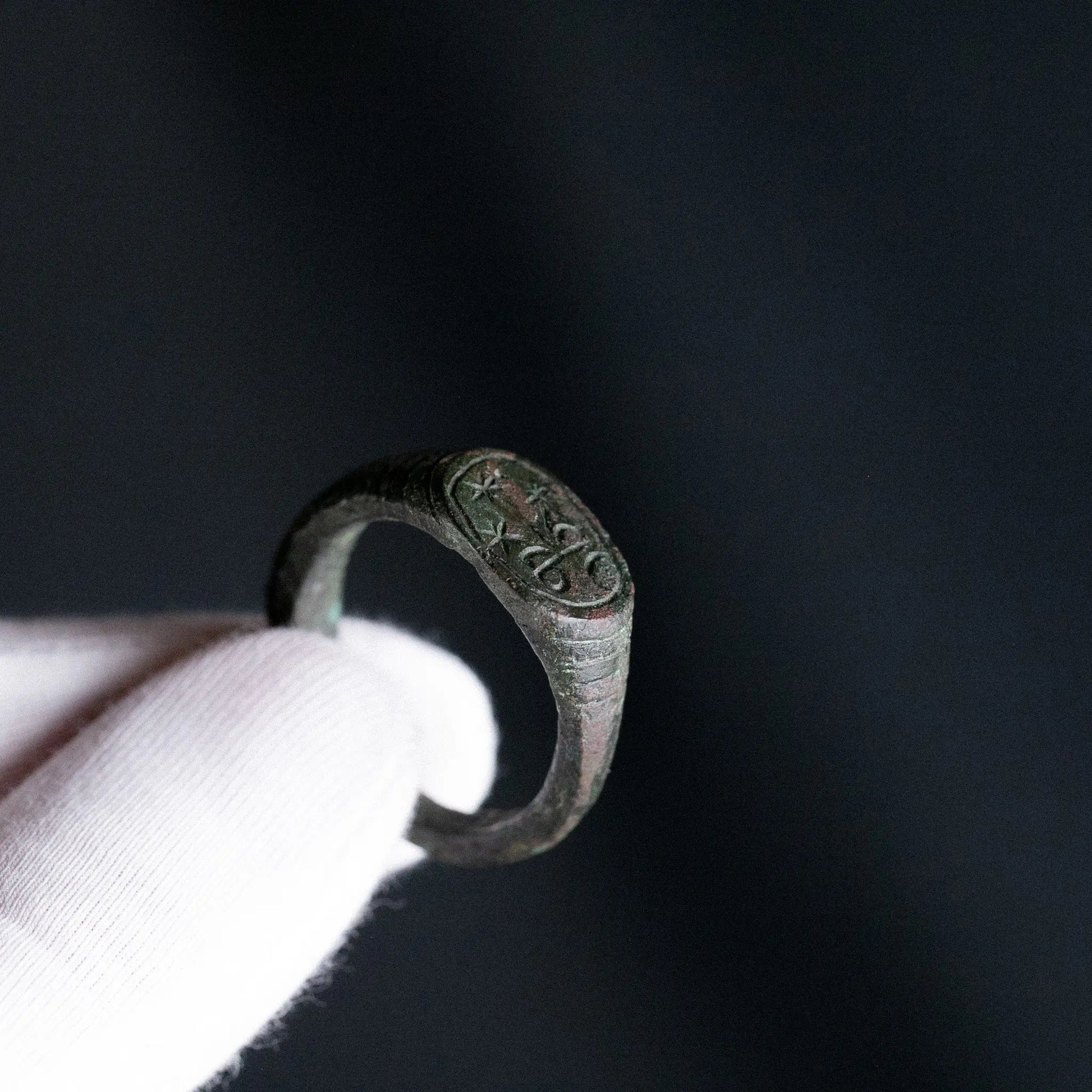 Late Medieval Bronze Signet Ring with Christian Motif – “Osman” (14th–16th c. AD) – EU 76 / US 15.5 Aurora Antiqua