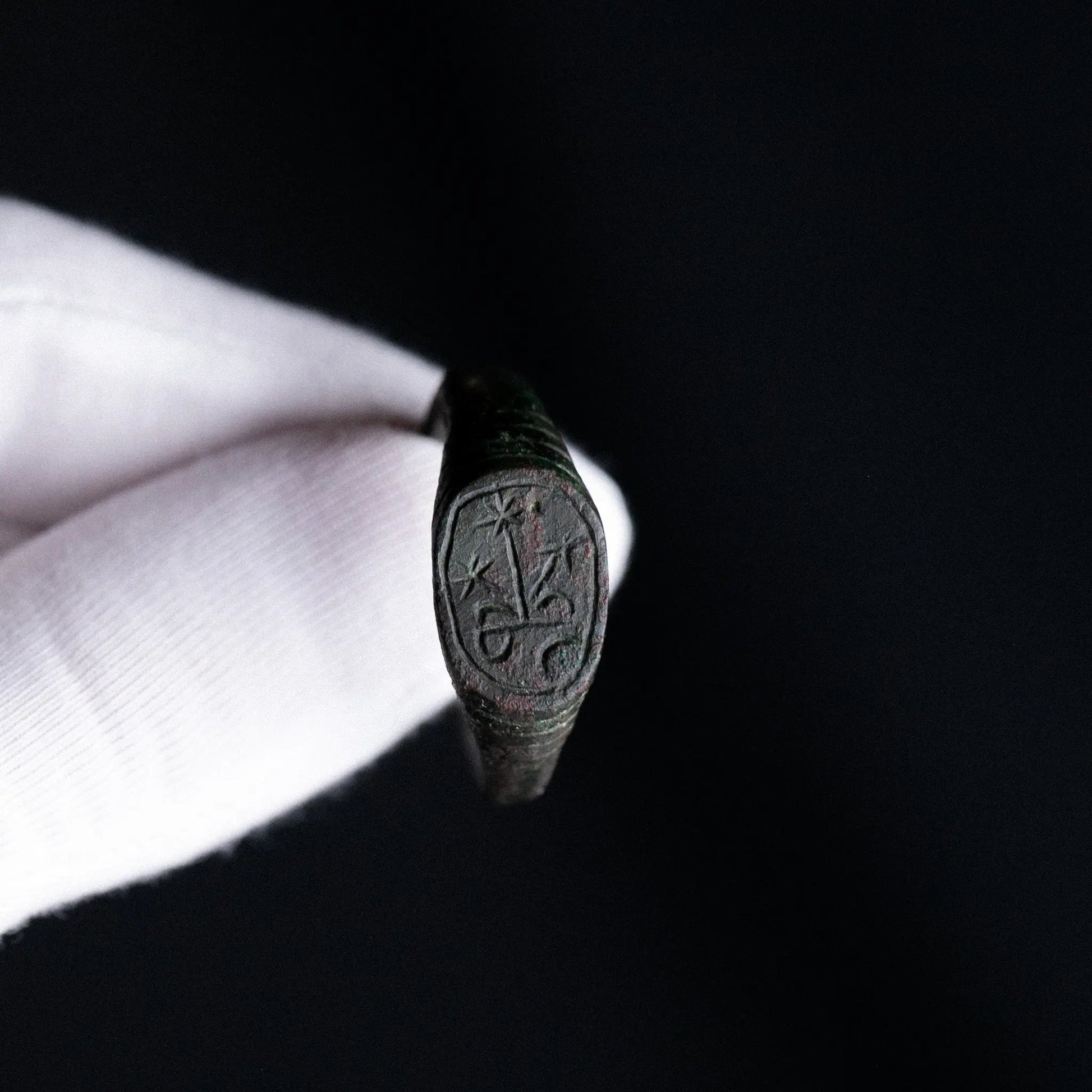 Late Medieval Bronze Signet Ring with Christian Motif – “Osman” (14th–16th c. AD) – EU 76 / US 15.5 Aurora Antiqua