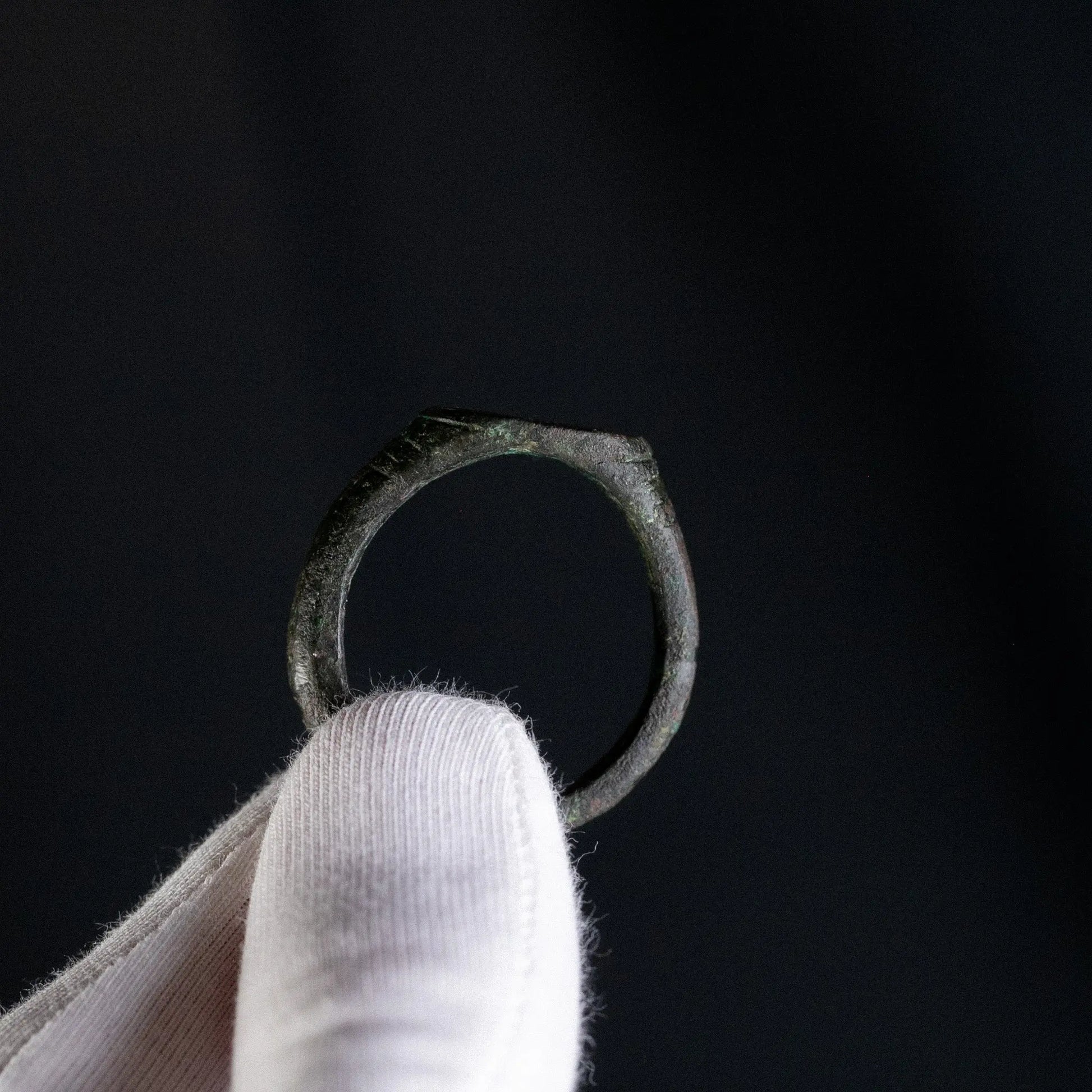 Late Medieval Bronze Signet Ring with Christian Motif – “Osman” (14th–16th c. AD) – EU 76 / US 15.5 Aurora Antiqua