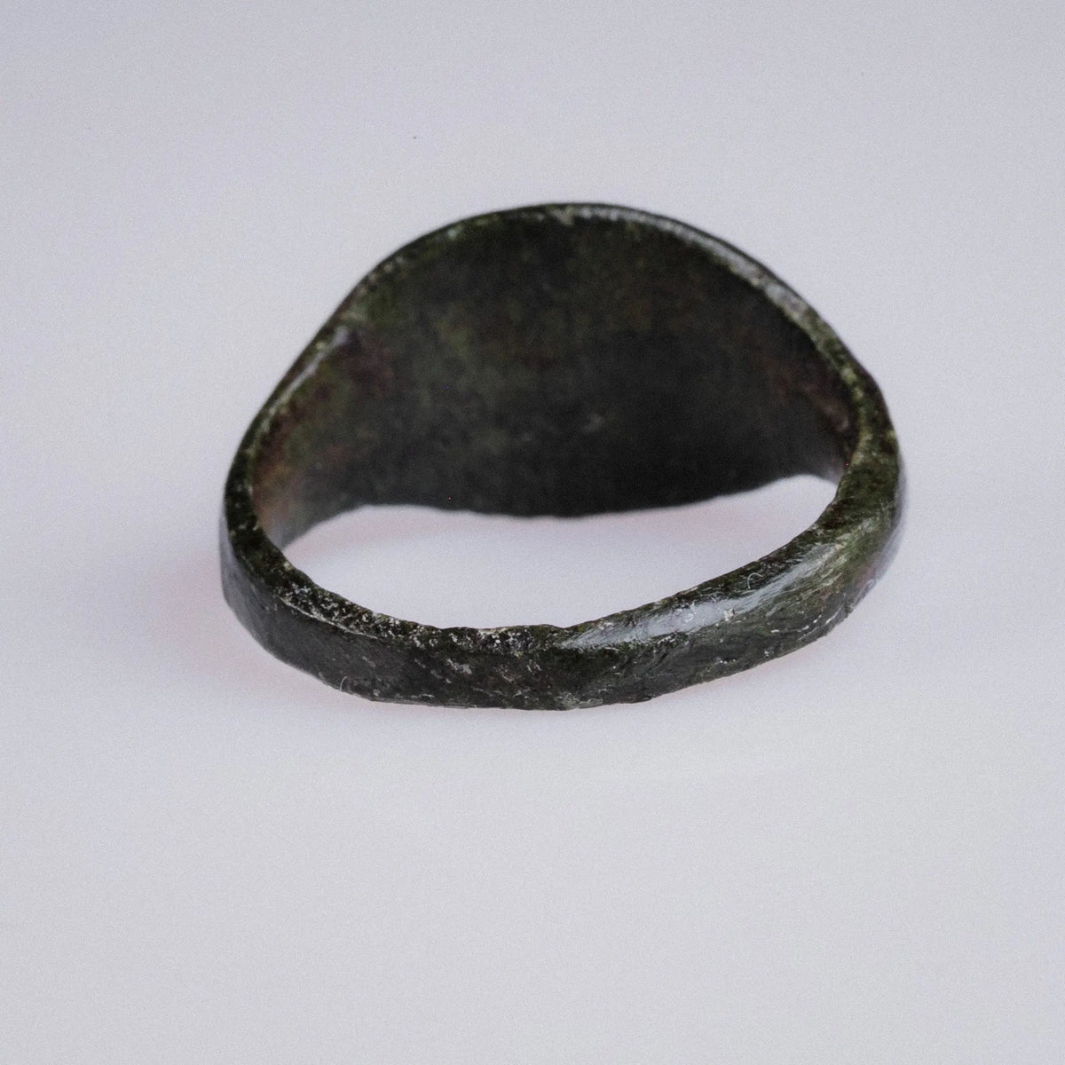 Medieval Bronze Signet Ring 'Eadric' (12th-15th c. AD) EU 51/US 5.75