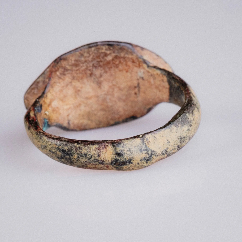 Late Roman Bronze Ring with Apotropaic Eye Motif – “Tutela” (3rd–4th CE) – EU 51 / US 5.75 Aurora Antiqua
