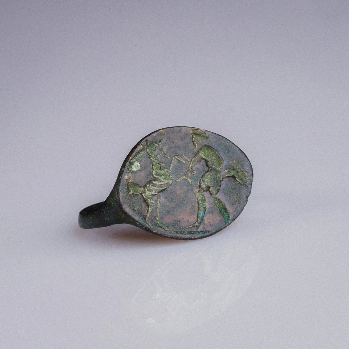 Roman Bronze Seal Ring 'Equus' (1st BCE-2nd CE) EU 55/US 7.25