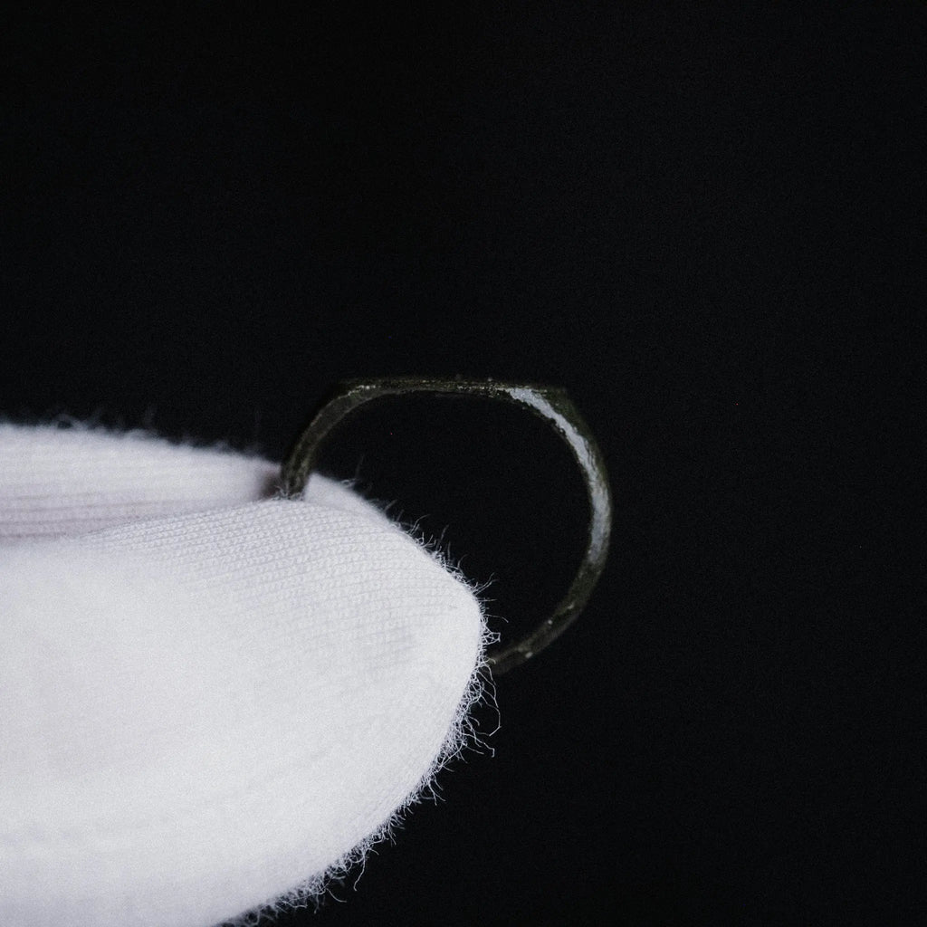 Medieval European Bronze Signet Ring with Bird Motif – “Eadric” (12th–15th c. AD) – EU 51 / US 5.75 Aurora Antiqua