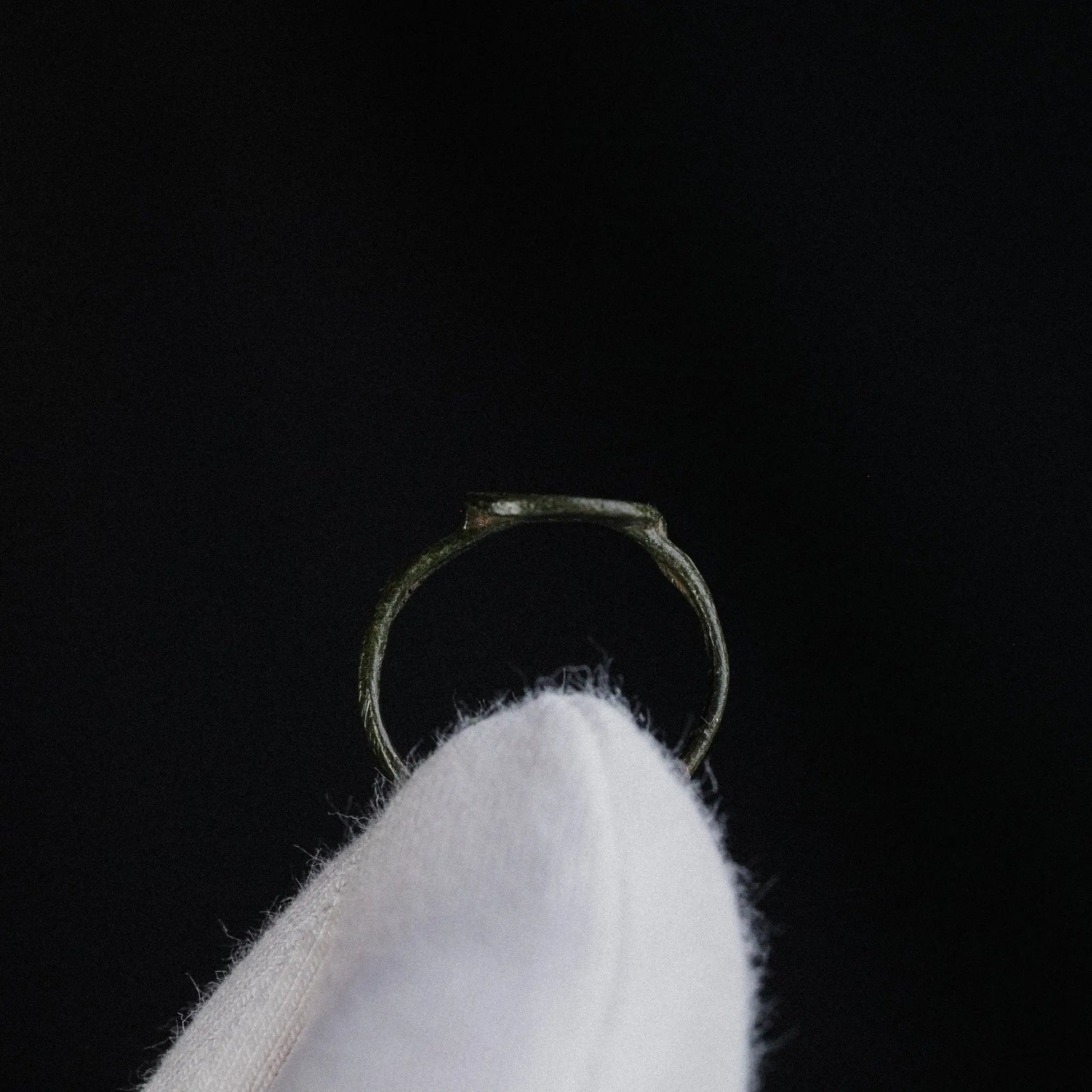 Medieval European Bronze Signet Ring with Bird Motif – “Osbert” (12th–15th c. AD) – EU 52 / US 6.25 Aurora Antiqua
