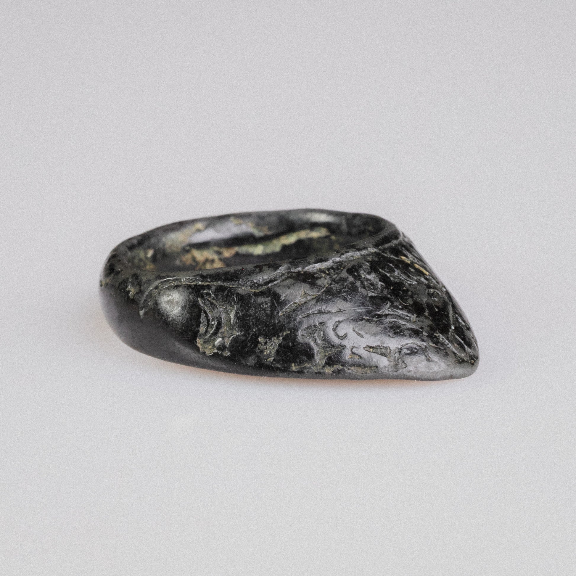 Medieval Bronze Archer’s Thumb Ring – “Sagitta” (11th–12th CE) – EU 67 / US 12.75